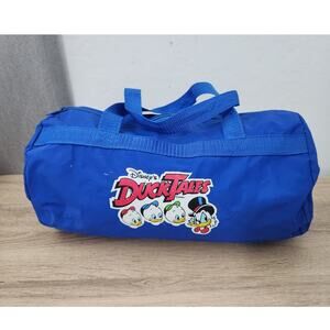 Vintage 90s Disney Ducktales Mini Duffle Bag 13" Blue Tote Kids Show TV Cartoon